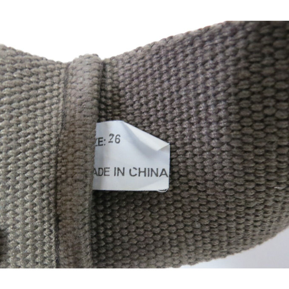 Plus Size 26 Womens Brown Canvas Utility Style Chunky Belt - Picture 7 of 8